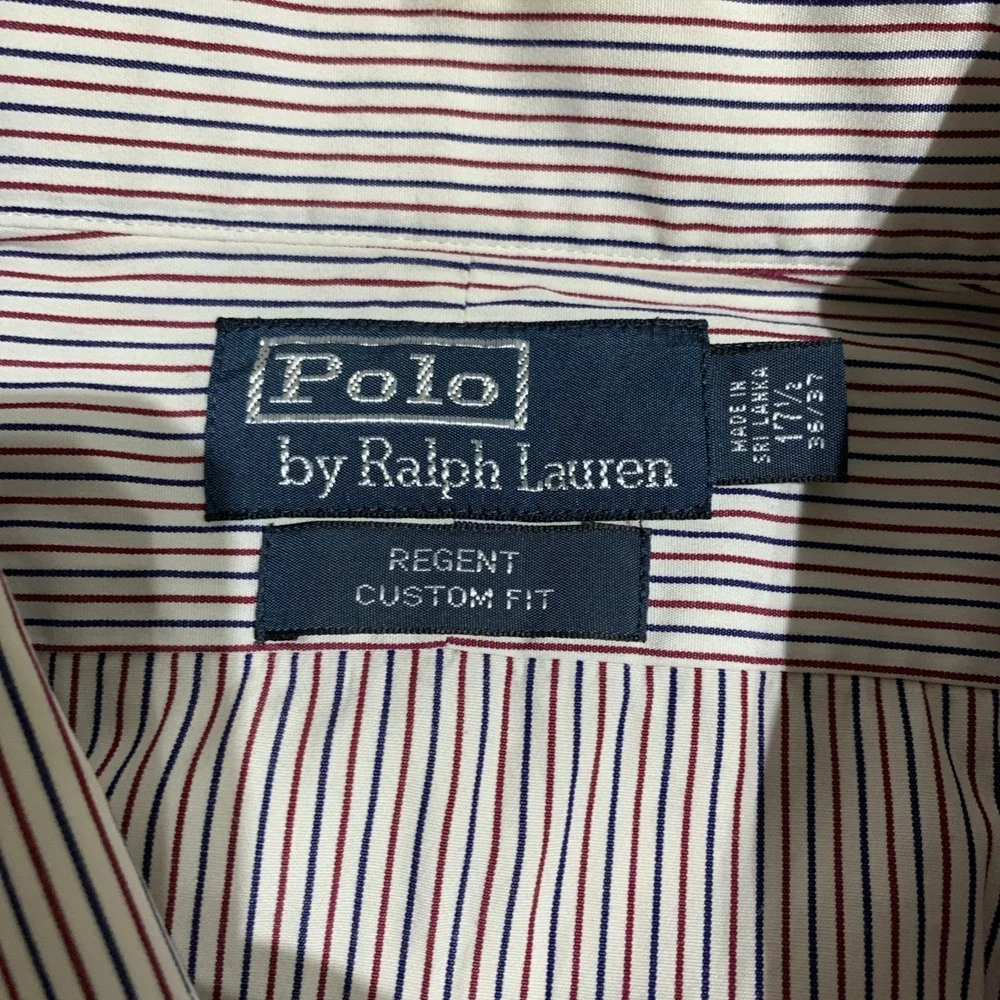 Polo by Ralph Lauren Regent Custom Fit  Dress‎ Shirt Men's 17.5 -36/37 Striped